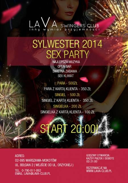 SYLWESTER-POWITANIE 2014 ROKU W SWINGERS CLUBIE LAVA - LavaClub