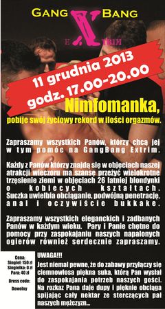 11.12.2013 Nimfomanka, pobije rekord w ilości orgazmów