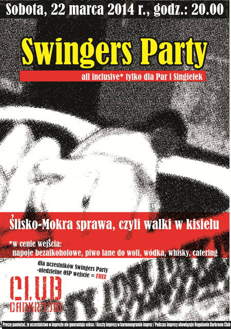 Sobota, 22.03.2014 r. - Swingers Party - DARKROOM24