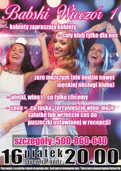 16 stycznia 2015 r., Piątek - Babski Wieczór