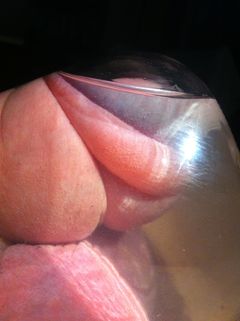 ;P