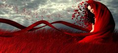 Woman-in-red