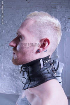 Collar fetish BDSM " Tight Life" with leash  on pentagramshop.eu