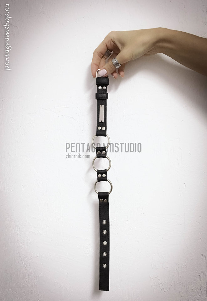 Leather collar "Chain" - get it on www.pentagramshop.eu - pentagramstudio