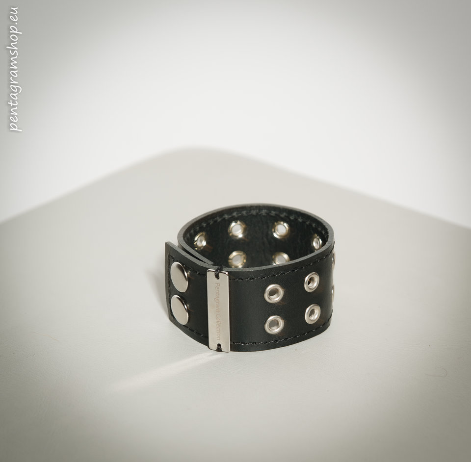 Lether fetish jewelry bracelet "Delusion" - www.pentagramshop.eu - pentagramstudio