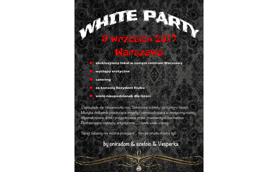 WHITE PARTY 09.09.2017 WARSZAWA - szefcio