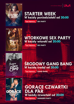 Stałe imprezy w tygodniu!