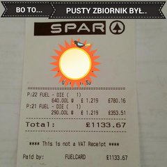 Bo to... pusty zbiornik był.