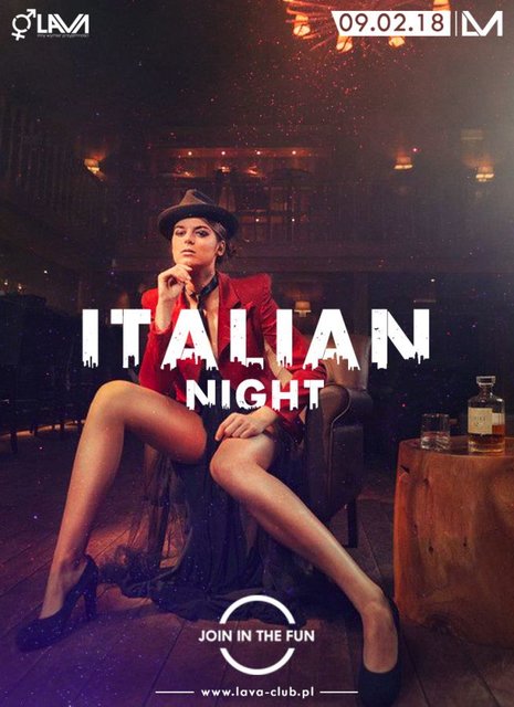 ITALIAN NIGHT - SEX PARTY - 09.02.2018 r. (piątek) - LavaClub