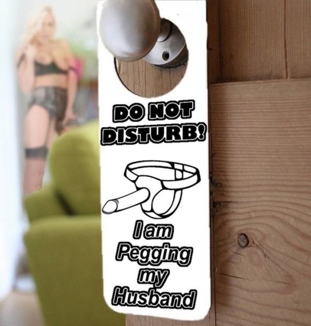 do not disturbe pegging.jpg - Tgirl_sissy_SLUT