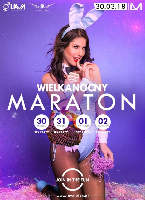WIELKANOCNY MARATON - PIĄTEK Z JAJEM - SEX PARTY 30.03.2018 r. - LavaClub
