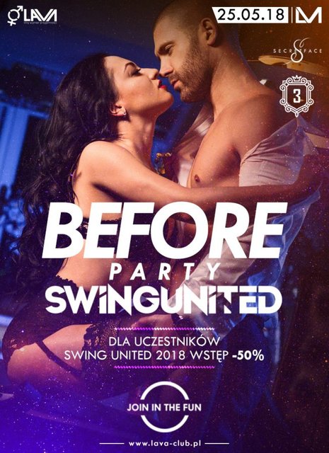 BEFORE SWING UNITED - SEX PARTY - 25.05.2018 r. (piątek) - LavaClub