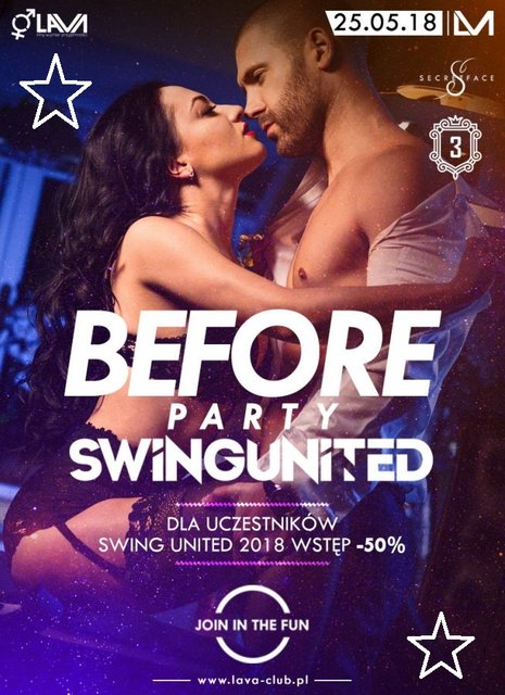 Oficjalny Before Party przed Swing United ! Piątek 25.05.2018 - SwingUnited