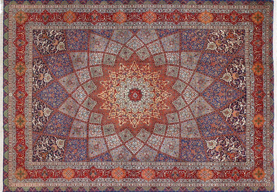 fine-gonbad-design-vintage-tabriz-persian-rug-51042r.jpg - KocioFrance