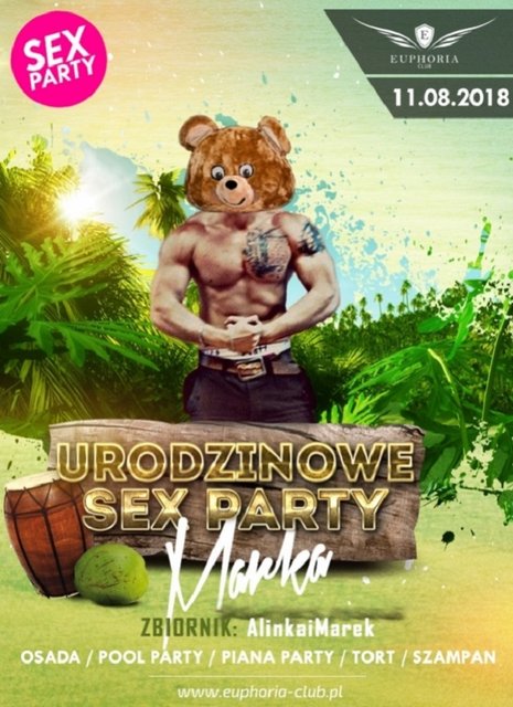 11.08.2018 SOBOTA - WIELKIE URODZINOWE SEX PARTY MARKA - OSADA_TROPICAL_VILLAGE