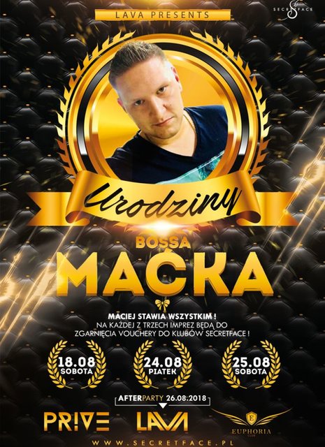 URODZINY BOSS`A MAĆKA  - SEX PARTY - DARMOWY VOUCHER w Lavie - LavaClub