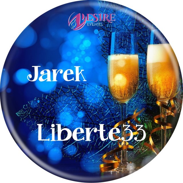 Przypinka Sylwester 2018 - Liberte33