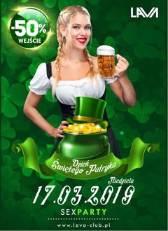 DZIEŃ "ŚWIĘTEGO PATRYKA" SEX PARTY - PROMOCYJNA CENA 50%