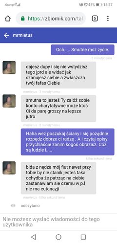 Chyba kolega moją "chudość" zinterpretował tym że nie mam