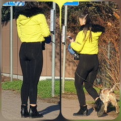 Sexy pupa legginsy na spacerze podeslane od Fana z Leszna