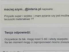 Opinia klienta odnośnie skarpetek noszonych 3 dni.