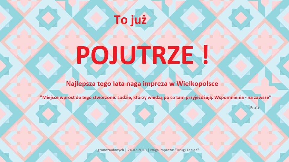 To juz POJUTRZE! | "Drugi Taniec" | gronozaufanych - gronozaufanych