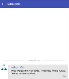 Ciekawe czy do własnej matki tez na dzien dobry leci z kurwami.