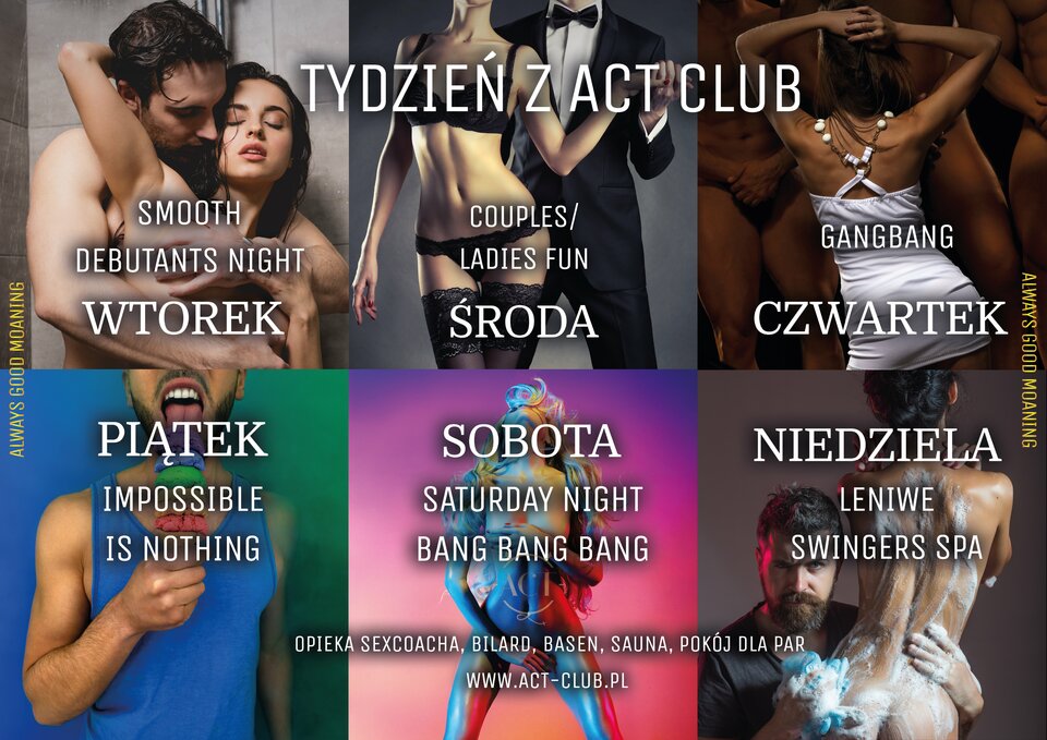 HARMONOGRAM ACT - 5 - 10 PAŹDZIERNIKA 2021 - ACTSwingersClubWarszawa