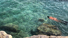 Naked snorkeling session
