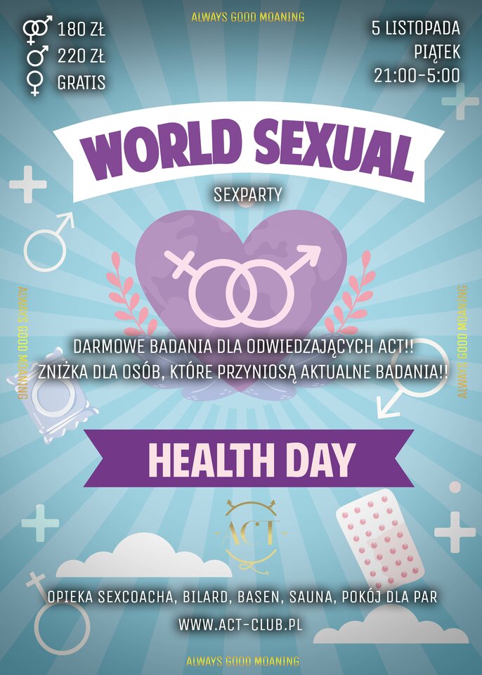 5 LISTOPADA 2021 - Sexual Health Day in ACT - SexParty - ACTSwingersClubWarszawa