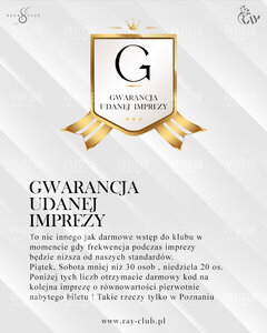 Gwarancja udanej imprezy w Ray Club Poznań