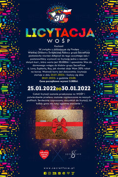 WOŚP LICYTACJA !  GRUPA SECRETFACE.PL