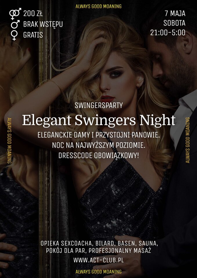 7 MAJA 2022 - Elegant Swingers Night  - SWINGERSPARTY - ACTSwingersClubWarszawa