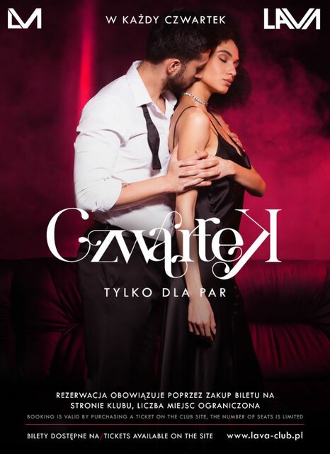 CZWARTEK - TYLKO DLA PAR - 19:00-1:00 - LavaClub