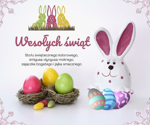 Zdrowych i wesołych świąt wielkanocnych życzymy wszystkim - para7374dln