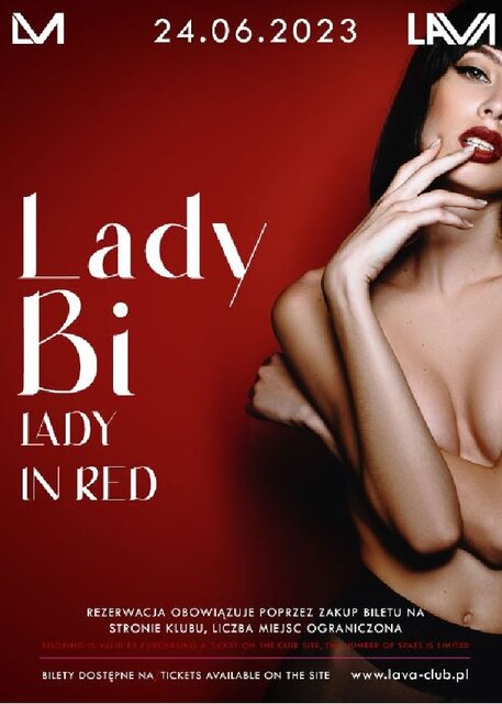 24.06.2023r. SOBOTA - LADY BI - LADY IN RED - 20:00-04:00 - LavaClub