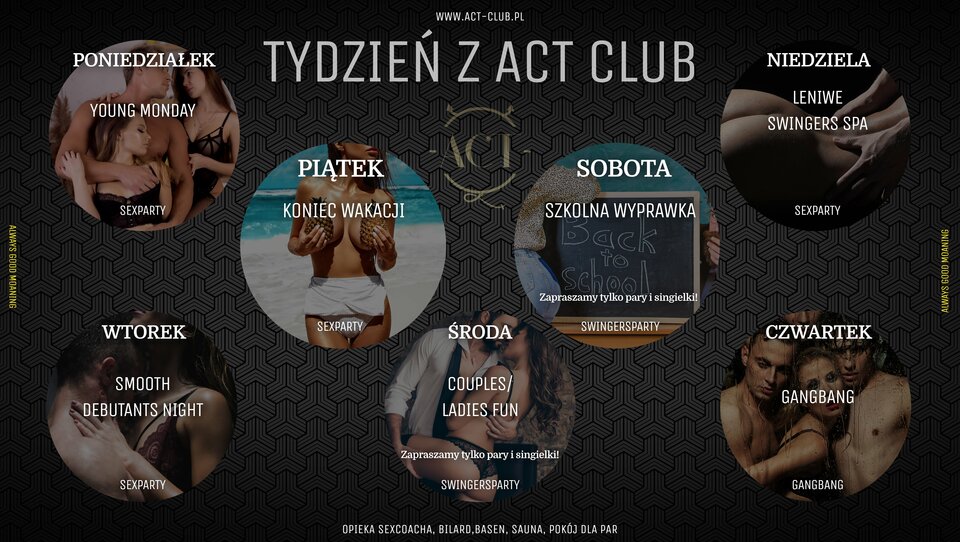 ROZKŁAD TYGODNIA - ACTSwingersClubWarszawa
