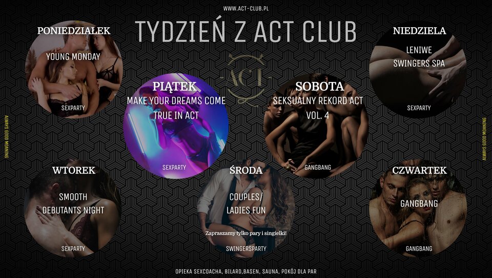 ROZKŁAD TYGODNIA - ACTSwingersClubWarszawa