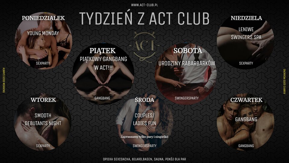 ROZKŁAD TYGODNIA - ACTSwingersClubWarszawa