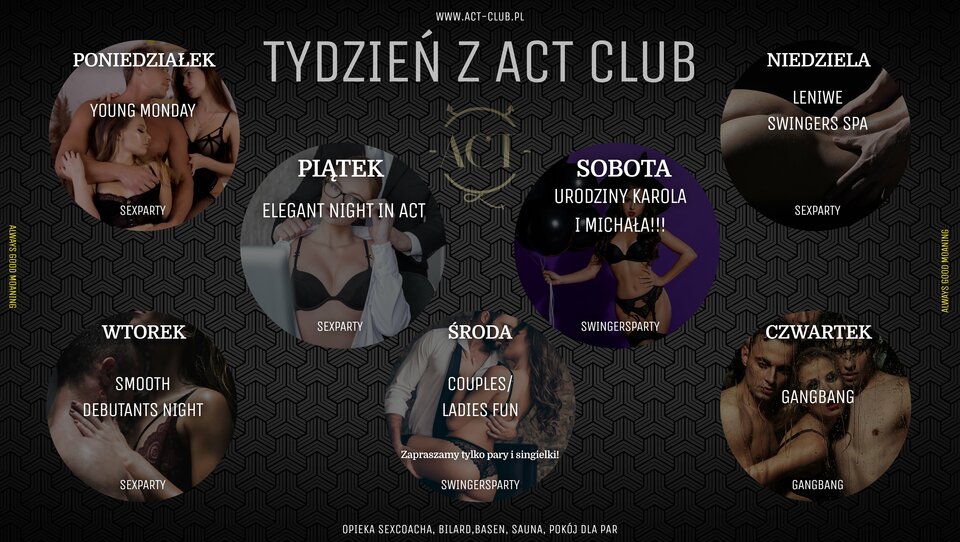 ROZKLAD TYGODNIA - ACTSwingersClubWarszawa