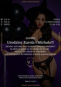 14 PAŹDZIERNIKA - Urodziny Karola i Michała!!! - SexParty