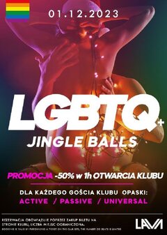 01.12.2023r. PIĄTEK - LGBTQ+ REAL BI SEX PARTY - JINGLE BALLS -