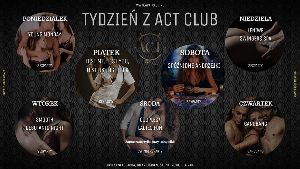 ROZKŁAD TYGODNIA - ACTSwingersClubWarszawa