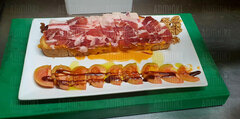 Kolacja moja dzis Tosta de Jamon Serrano