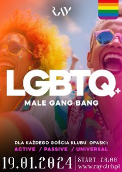 19.01.2024r. PIĄTEK - LGBTQ+ BI SEX PARTY - MALE GANG BANG - 20