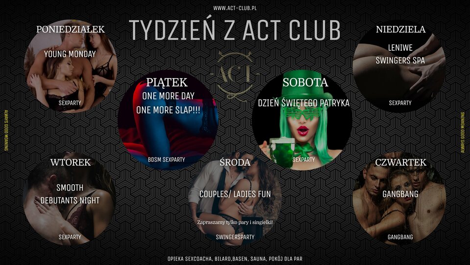 ROZKŁAD TYGODNIA - ACTSwingersClubWarszawa
