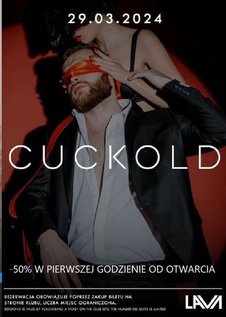 29.03.2024r. PIĄTEK - CUCKOLD - ROGACZ I HOTKA - SEX PARTY -50% - LavaClub
