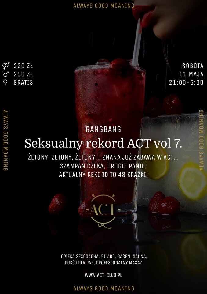 11 MAJA - Seksualny rekord ACT vol 7. - Gangbang - ACTSwingersClubWarszawa