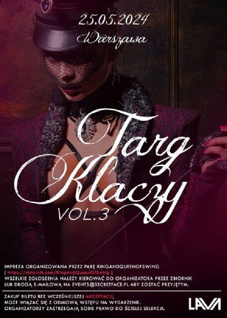 25.05.2024r. SOBOTA - TARG KLACZY VOL.3 - 20:00 - 04:00 - LavaClub