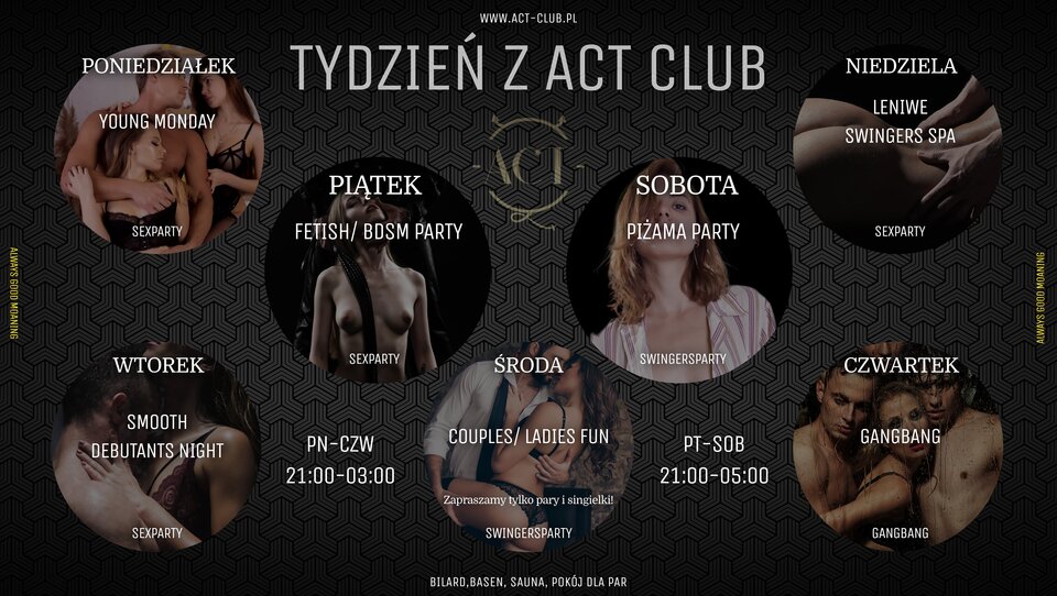 ROZKŁAD TYGODNIA - ACTSwingersClubWarszawa